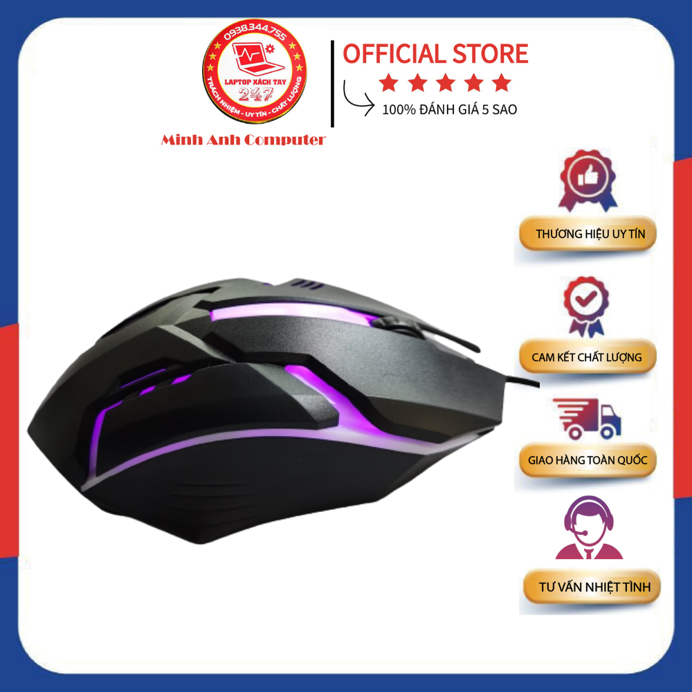 Chuột máy tính mouse t - wolf x1 gaming led