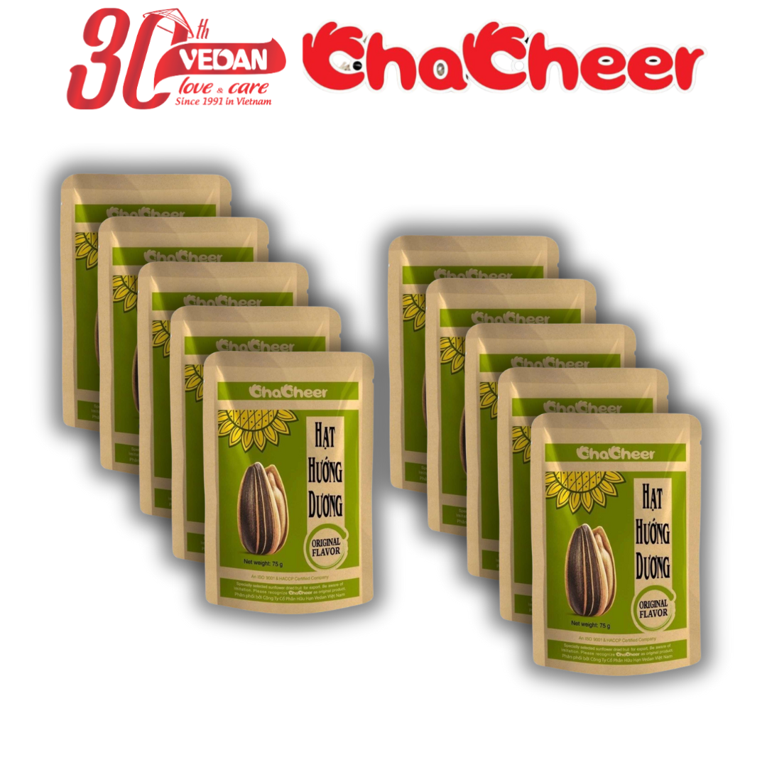Combo 10 Hạt Hướng Dương CHACHEER Nguyên Vị 130g