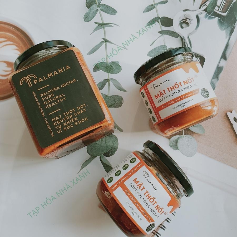 Mật (Đường) thốt nốt Palmania Dạng Sệt - Hũ thủy tinh sang trọng, vệ sinh, chất lượng.