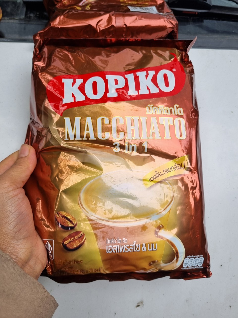 Cafe hòa tan kopiko macchiato thái lan date 07/2025 - bịch 480g cafe hot trend #xuhuong