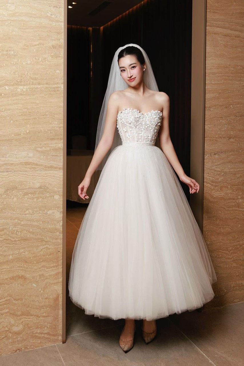 Đầm cưới midi tripble t dress kết cườm pha lê sang trọng - size s/m/l - ms307y