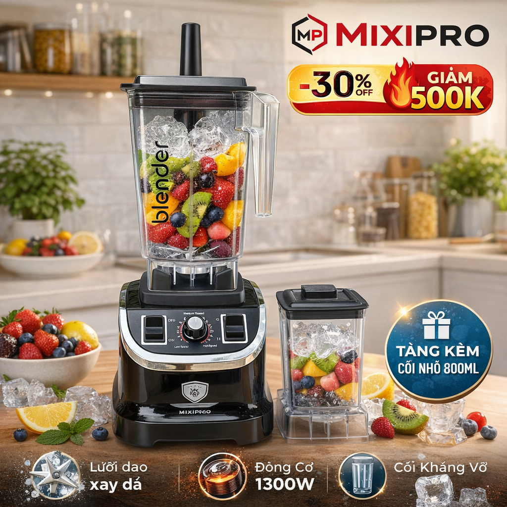 Mixipro Sc 9525 – 1300W Large Capacity Blender |   Premium 2.5L Jar |   Multi-Purpose Ice & Food Grinder |   Free 800ml Jar