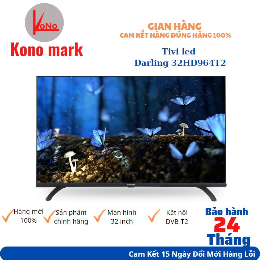 Tivi led Darling 32HD964T2-màn hình tivi 32 inch-bảo hành 24 tháng trên toàn quốc