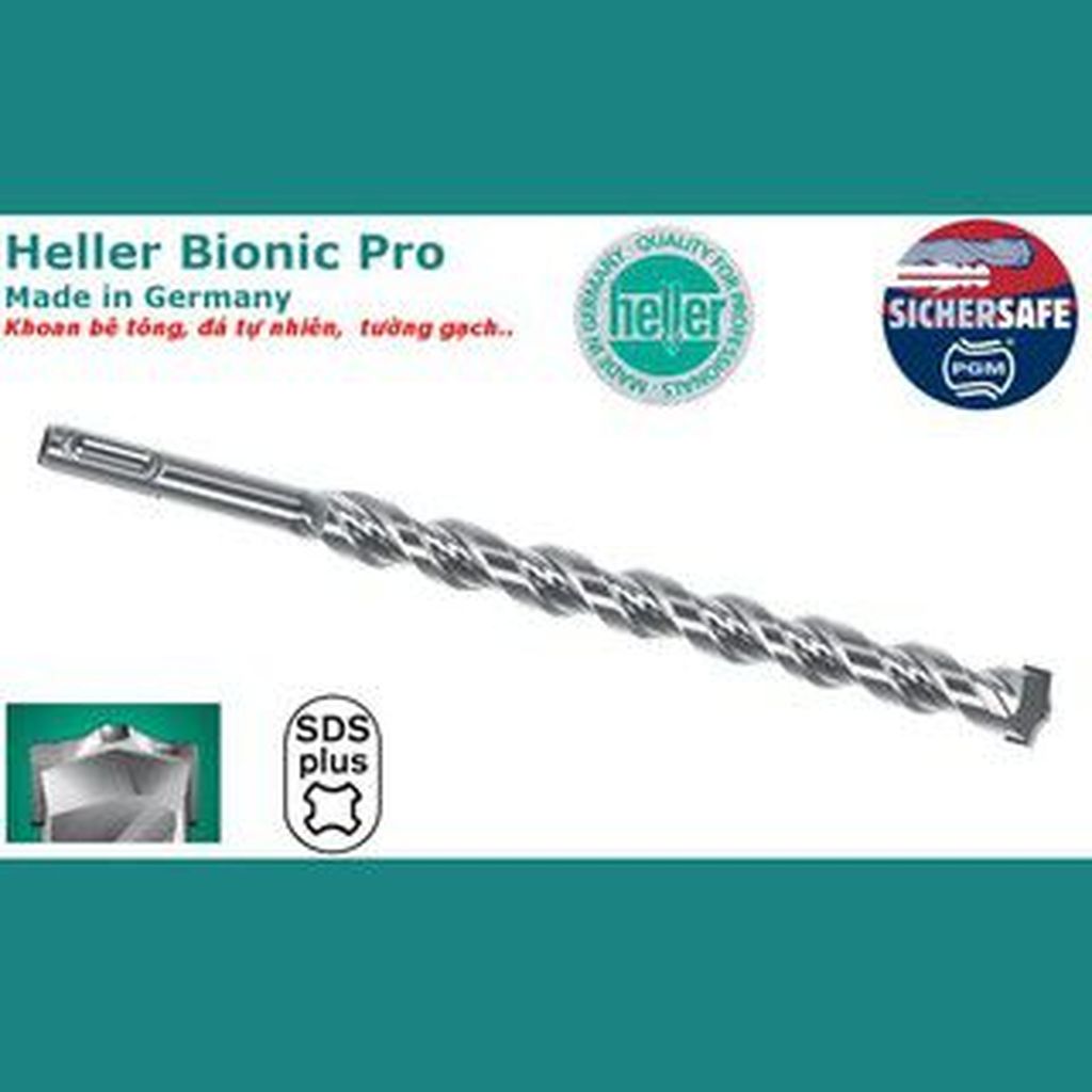 Mũi khoan bê tông 16.0x250mm heller sds plus bionic pro 169301