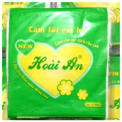 2 bịch Giấy lót phân xu Hoài An,giấy lót vệ sinh cho bé 3 lớp loại 30 tờ/bịch