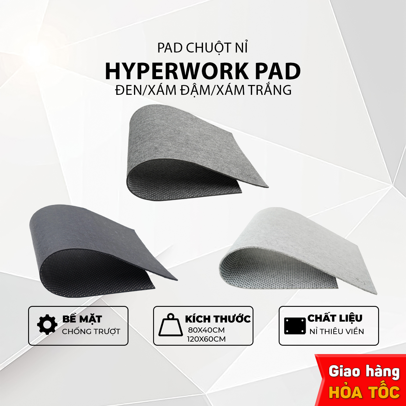 Pad chuột vải nỉ HyperWork