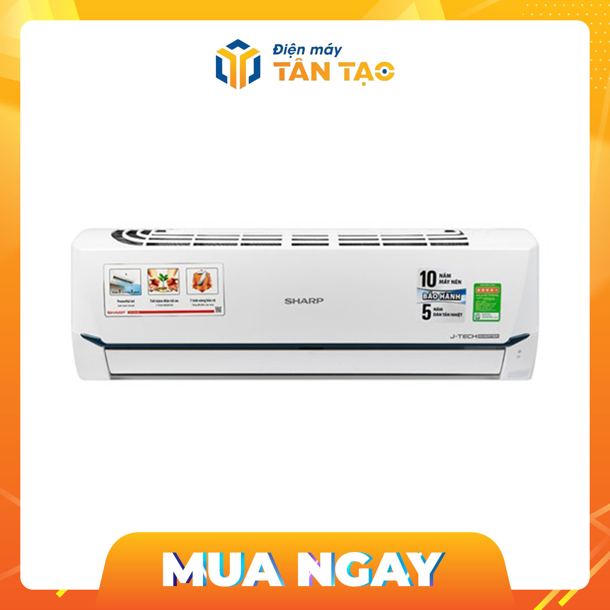 Máy lạnh Sharp Inverter 1 HP AH-X9XEW (Tiết kiệm điện, làm lạnh nhanh, tự khởi động lại khi có điện, bảo hành 12 tháng)