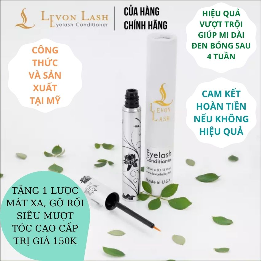 Dưỡng mi và làm dài mi levon lash, dung dịch làm dài mi, kích thích mọc mi, dày mi hb offical