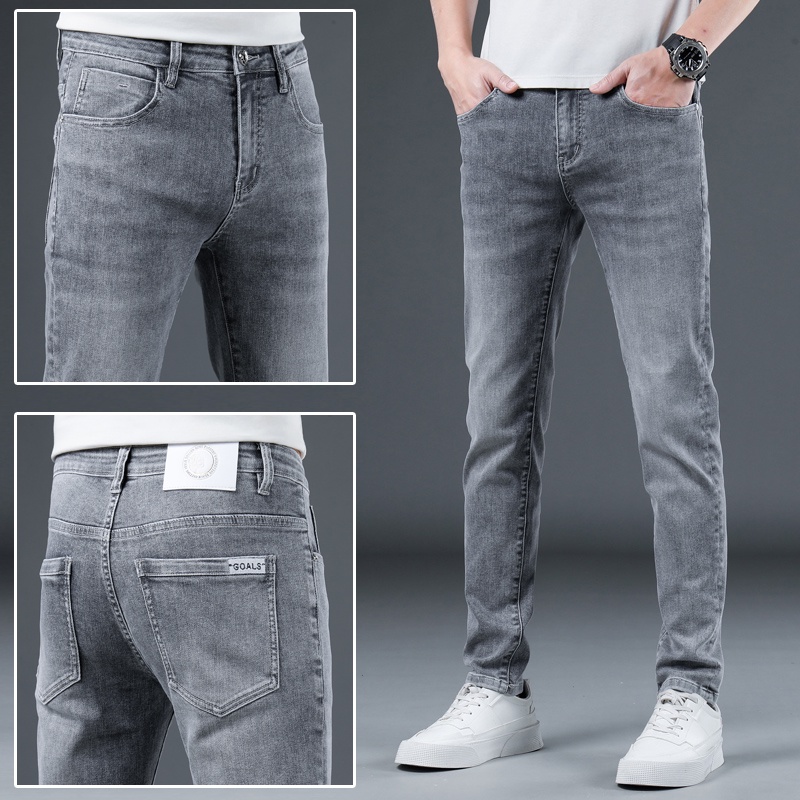 Quần bò nam Quần jeans nam trơn Co Giãn dáng Skinny phong cách Hàn Quốc size 27-36