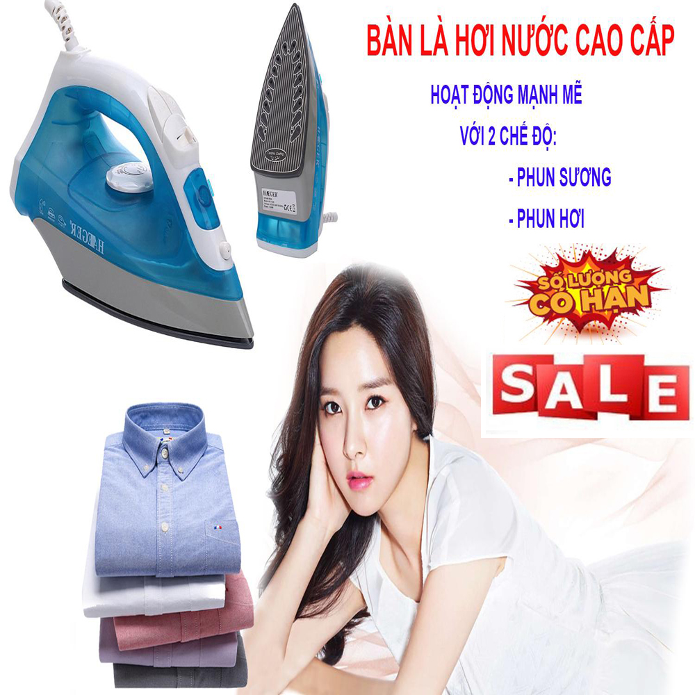 Bàn Ủi Hơi Nước Cầm Tay, Bàn Là Hơi Nước Đứng, Bàn Là. Tay cầm chắc chắn,Công suất lớn, nóng nhanh - Đế kép chống dính, 2 chế độ phun hơi thông minh- XẢ KHO TRI ÂN KHÁCH HÀNG Đợt Cuối Năm - Số lượng có hạn - GIẢM SỐC - MUA NGAY !