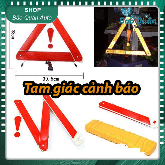 Biển tam giác phản quang cảnh báo nguy hiểm cho ô tô