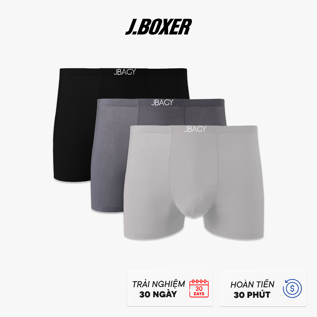 Quần sịp đùi nam JBAGY, quần boxer nam vải Thun lạnh, quần lót nam công nghệ Sịp Đúc không đường may - US01