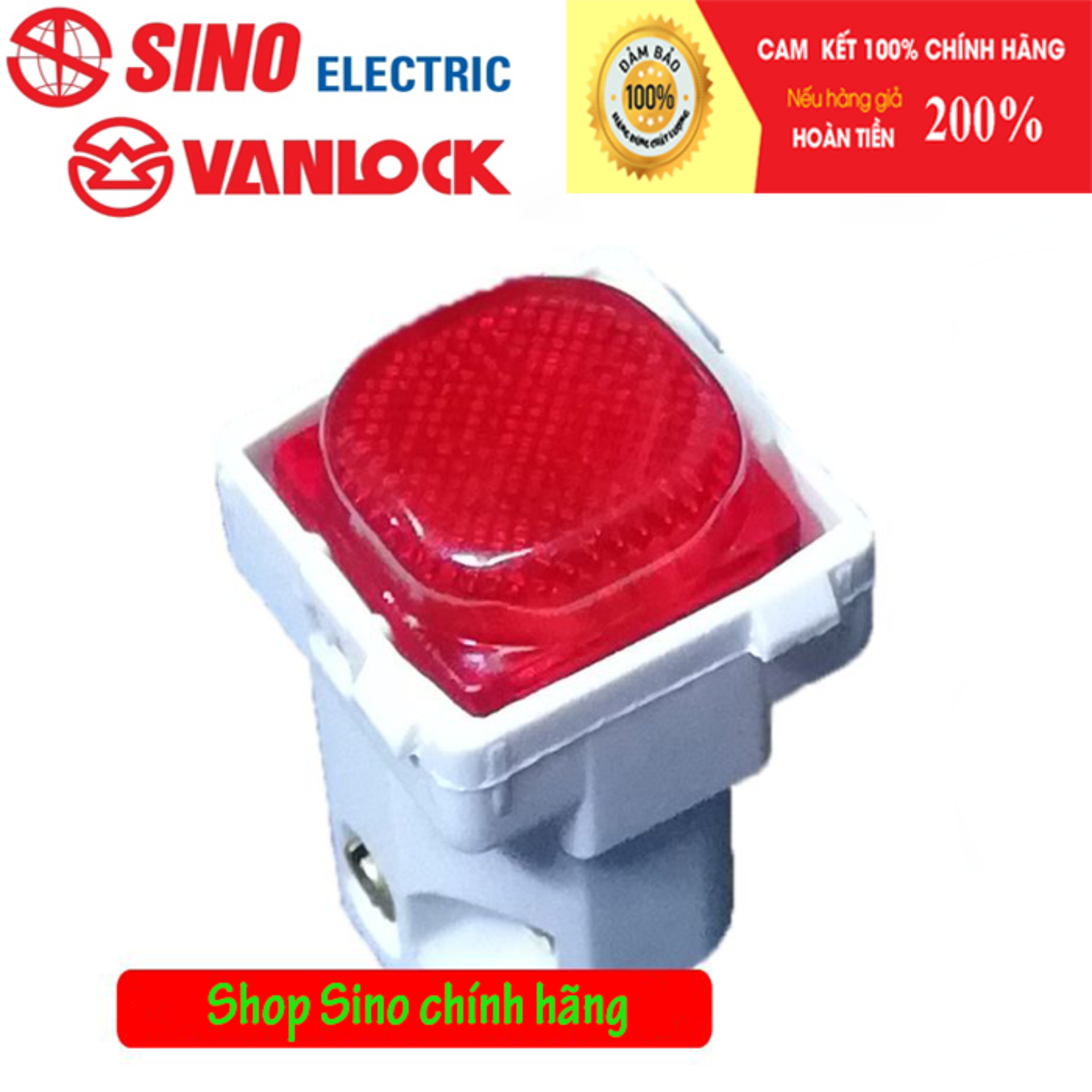 Hạt Đèn Báo Đỏ Sino - Model: S30NRD