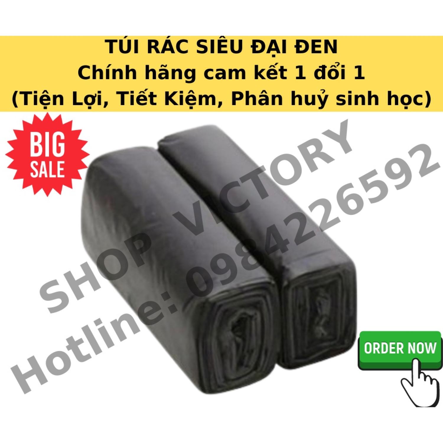 Túi đựng rác màu đen size lớn, bao đựng rác đen cỡ đại