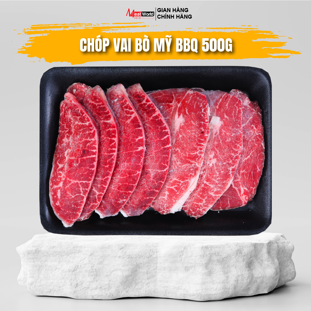 Thịt Chóp Vai Bò Mỹ BBQ Meat World 500g - Top Blade U.S Beef 8mm