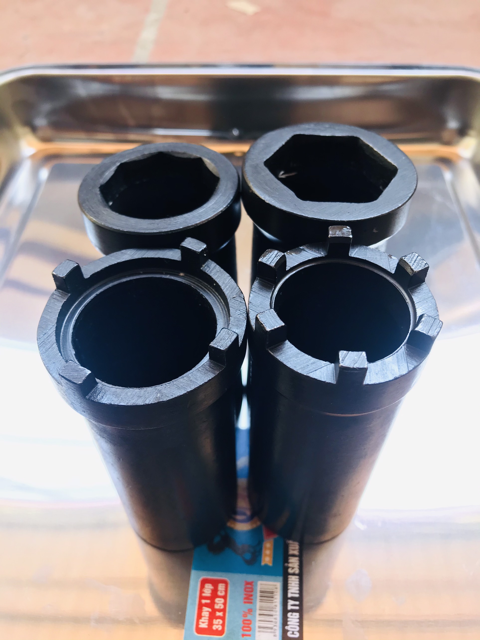 Dụng cụ siết mở ốc chén cổ phốt xe máy - Bộ khẩu tuýp bắn cổ phốt các dòng xe Honda, Yamaha, Suzuki, Piago,... chất liệu thép đen nhiệt luyện siêu cứng