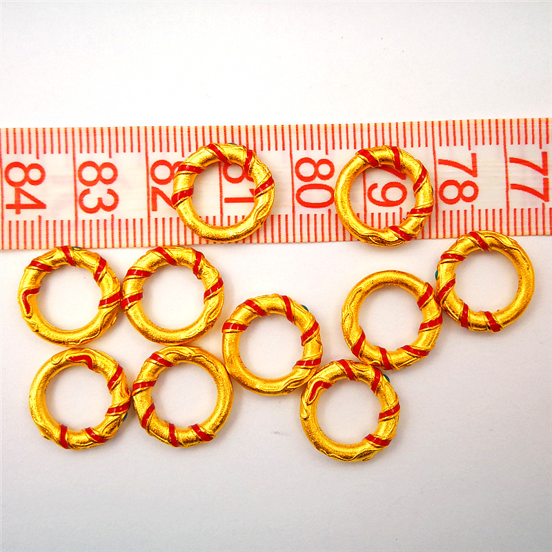 Charm Vòng tròn vũ trụ vàng 24k