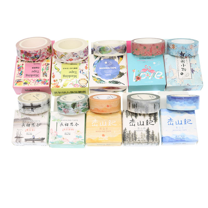 Hộp washi tape cổ trang siêu  đẹp nhiều 7m canarystore54
