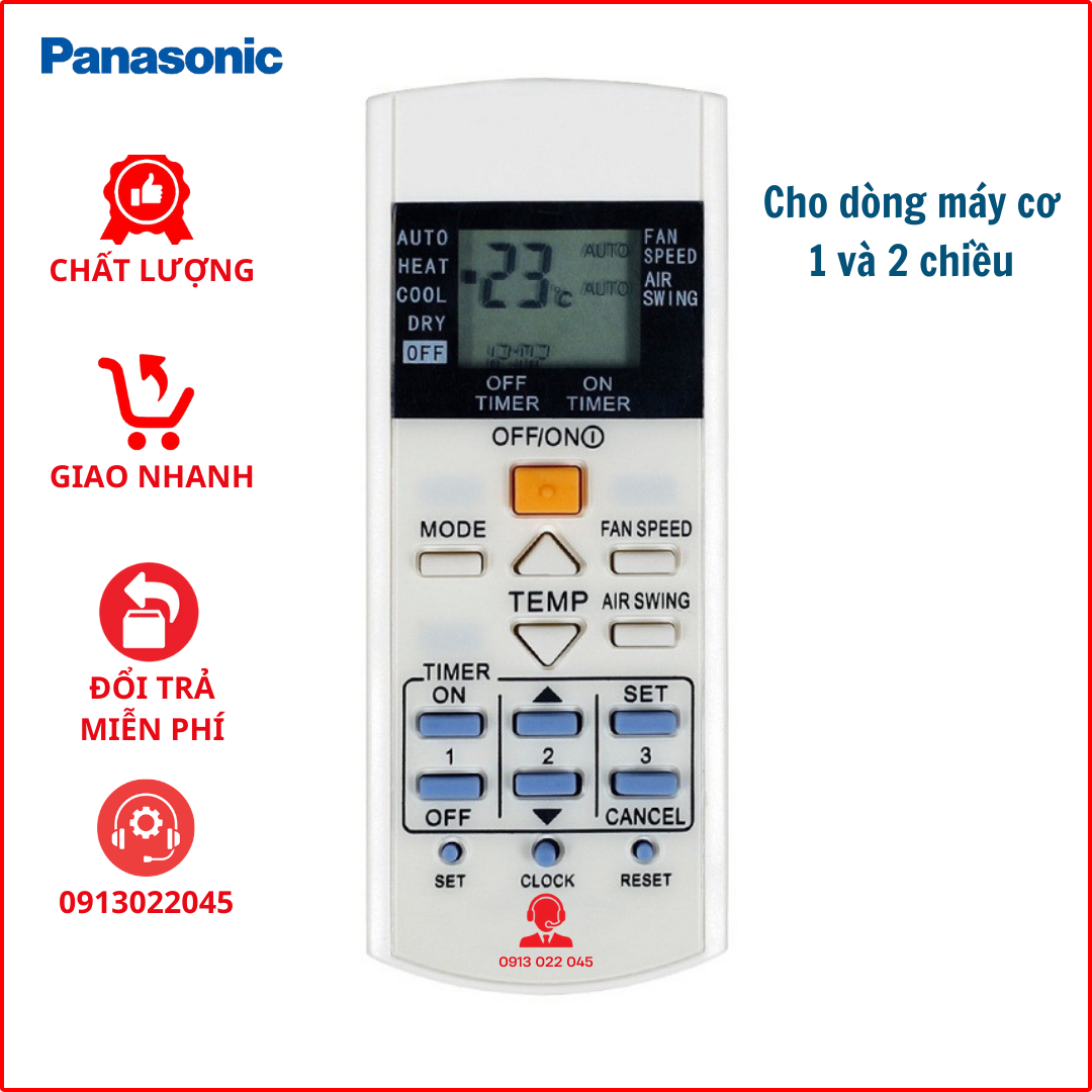 Điều khiển dành cho điều hòa Panasonic cơ