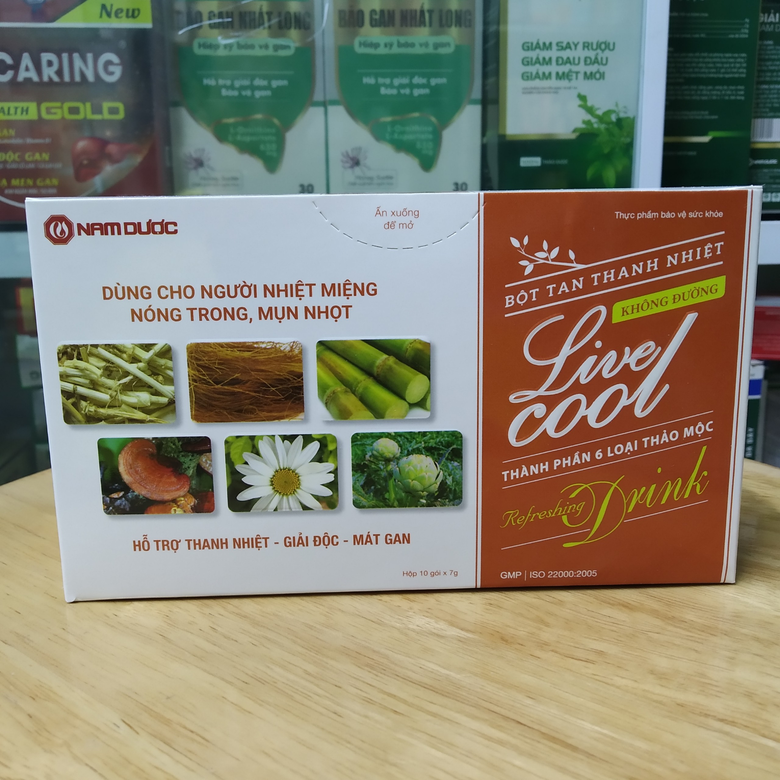 Bột tan thanh nhiệt Livecool không đường hộp 10 gói