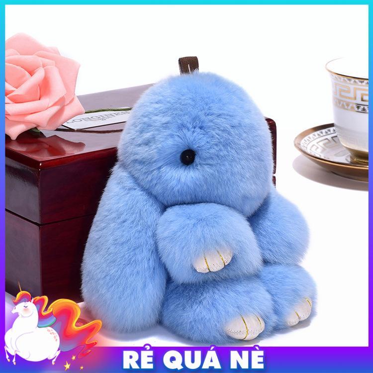 Móc bông treo túi xách thỏ tai dài to 14cm 631 - requane