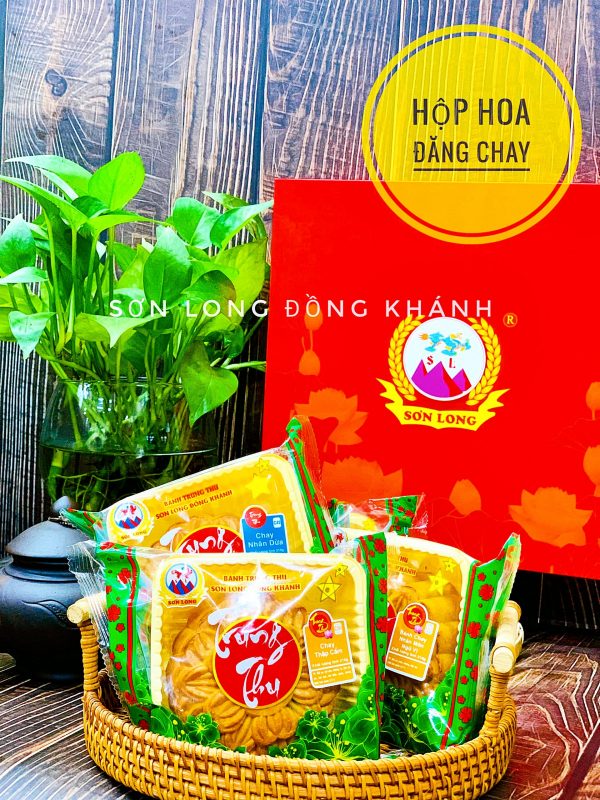 Bánh trung thu hộp hoa đăng chay