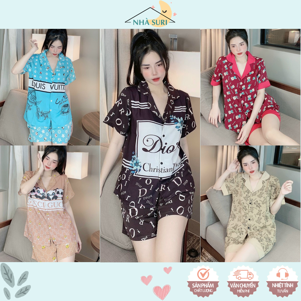 Đồ bộ pijama nữ mặc nhà lụa mango quần ngắn tay cộc, vải mềm mịn thoáng mát