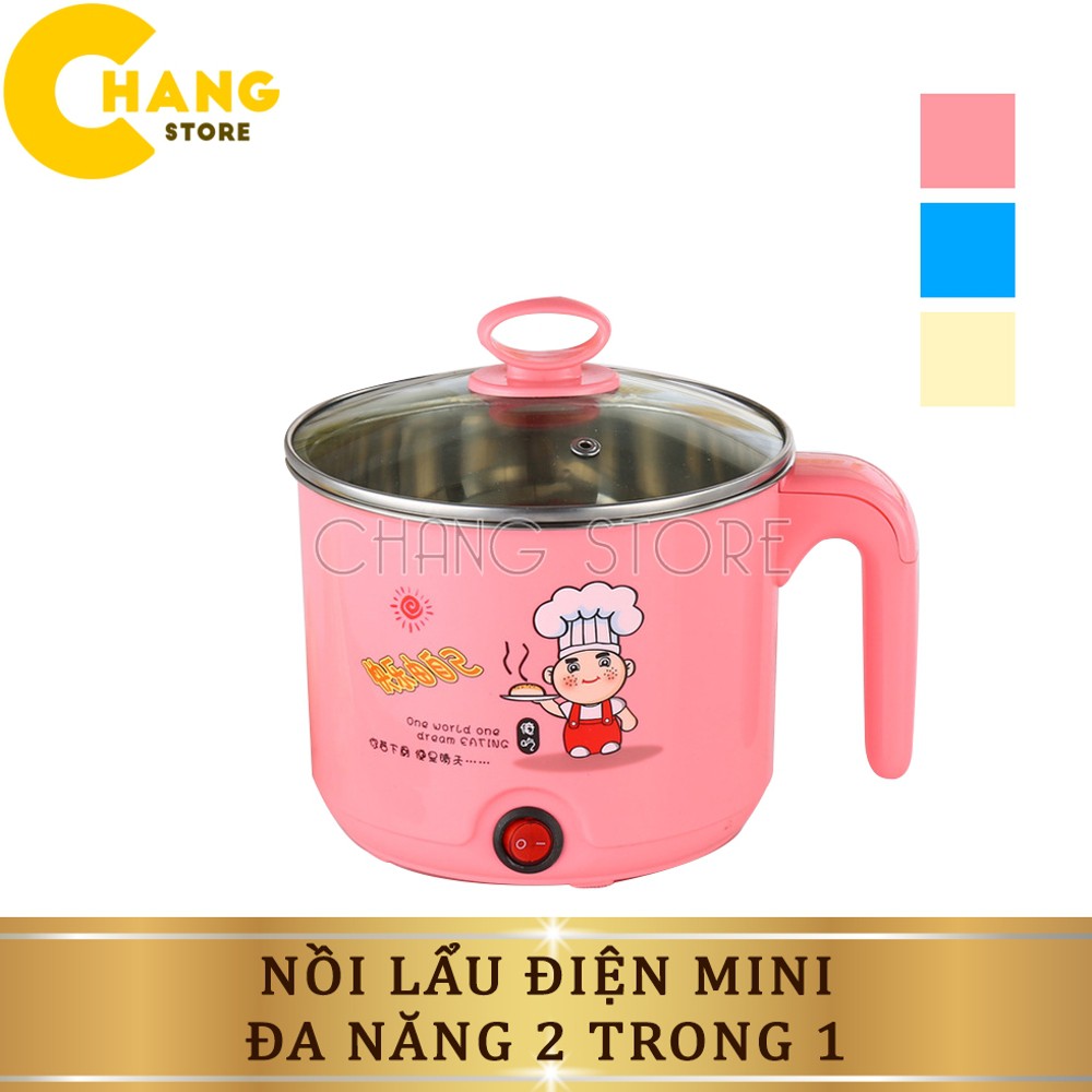 [HCM]Nồi Lẩu Điện Mini Nồi Lẩu Hấp Nồi Lẩu Mini Noi nau dien mini Nước lẩu cá Cach lam nuoc lau Ca lẩu điện đa năng chống dính.