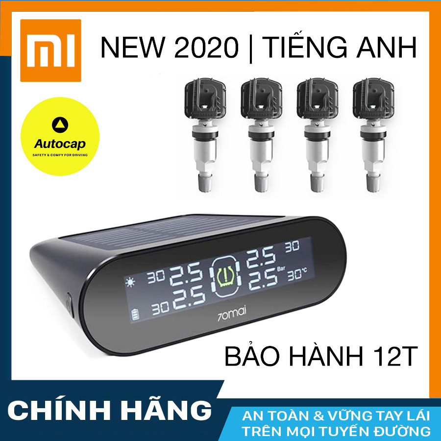 Cảm biến áp suất lốp Xiaomi 70MAI van trong (Phiên bản mới 2020) phụ kiện dành cho mọi loại xe ô tô