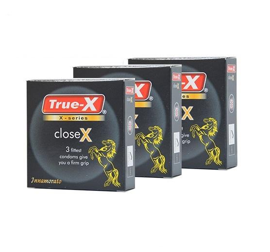 Bộ 3 hộp Bao cao su Ôm sát True-X CloseX - Tăng cường độ ẩm 9 chiếc