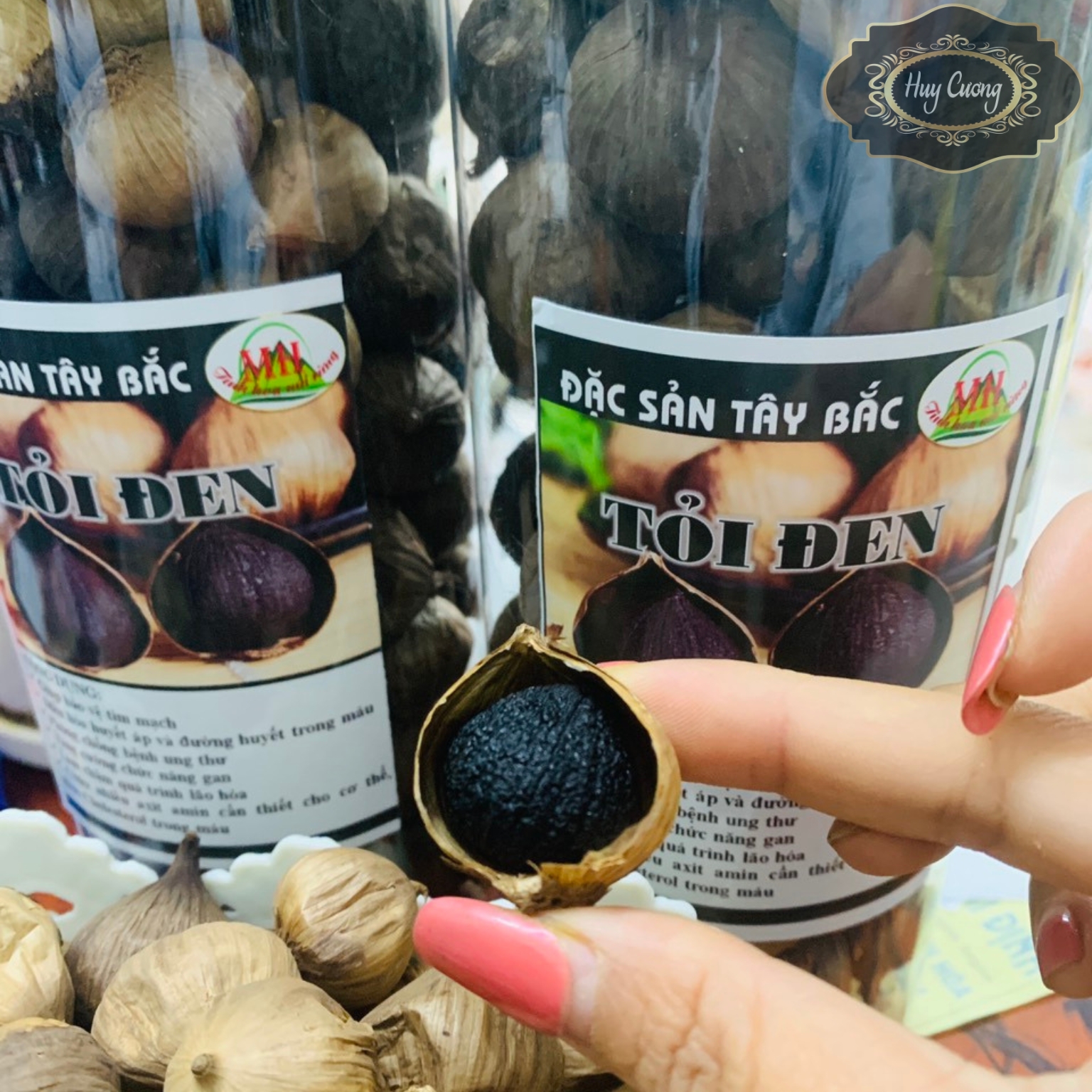 Tỏi đen cô đơn loại 1, tỏi đen một nhánh Yên Châu, Sơn La (túi, lọ 500g), đặc sản tỏi đen 1 nhánh Tâ