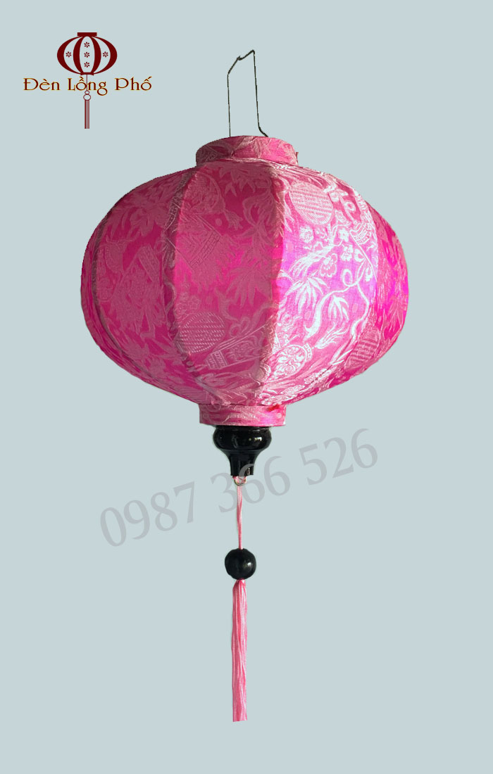 Đèn Lồng Hội An Vải Lụa Kiểu Tròn size 45 cm