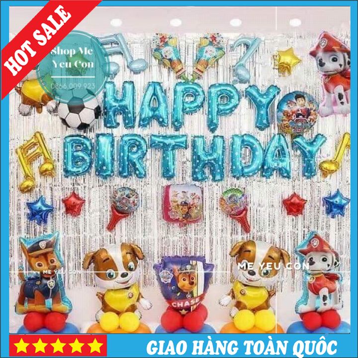 ComBo Trang Trí Sinh Nhật Cho Bé Trai Bé Gái Tuổi Cún Nhiều Mẫu Đơn Giản Dễ Làm, Bóng Bay Sinh Nhật Đẹp