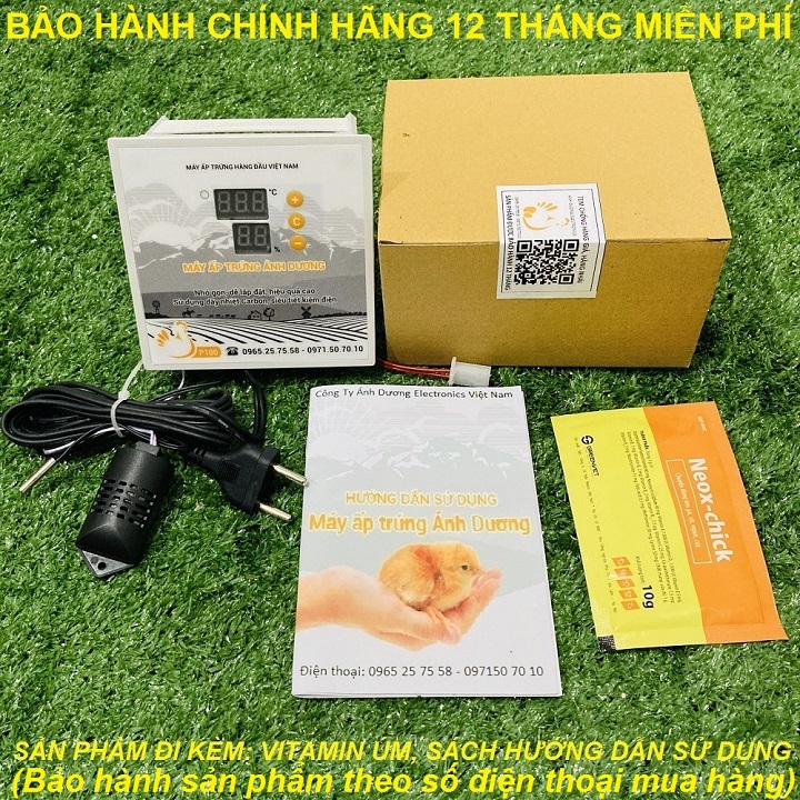 Bộ điều khiển máy ấp trứng gà mini Ánh Dương P100 Tặng gói vitamin úm gà con