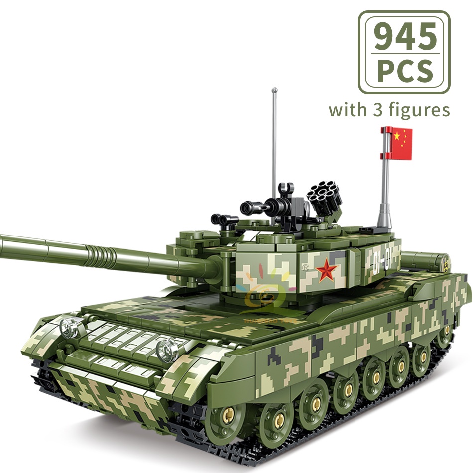 Đồ chơi lắp ráp xe tank 9001 - xếp hình xe tăng 2in1 99 a type 99 main battle tank 945 mảnh