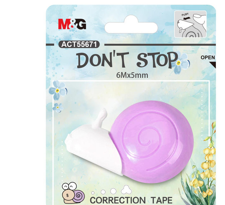 Bút xóa kéo m&g hình ốc sên-6m-1 cái-act55671