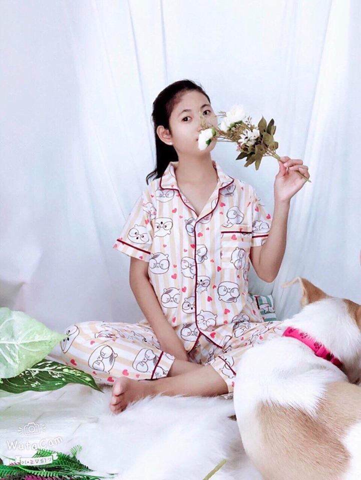 Bộ pijama nữ quần dài kate Thái cao cấp