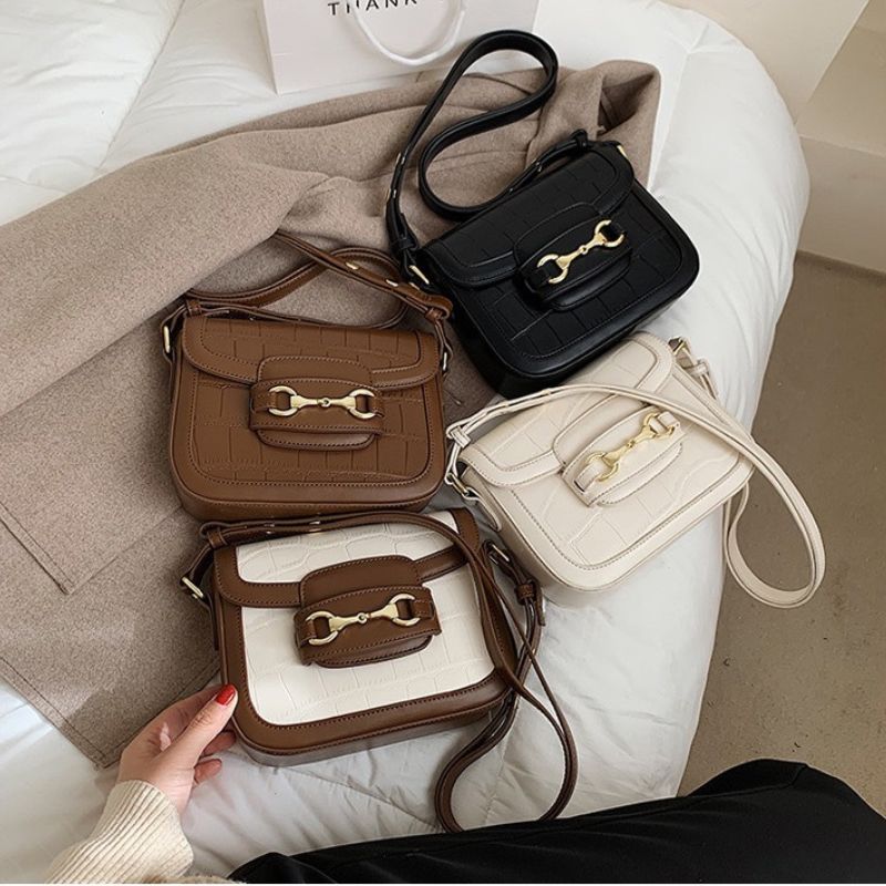 Túi xách nữ da mềm vân rắn size 20cm hàng quảng châu cao cấp