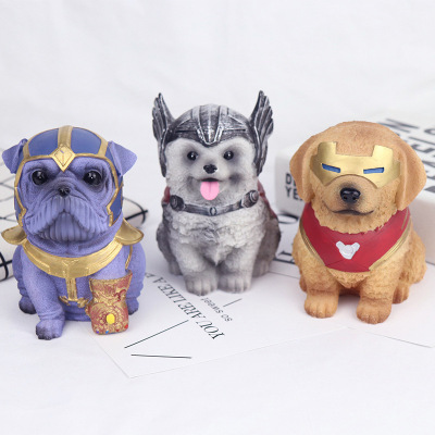 Ống đựng tiền tiết kiệm - Heo đất - Ống heo - Tượng siêu anh hùng - Bộ tượng siêu anh hùng đút tiền tiết kiệm siêu dễ thương