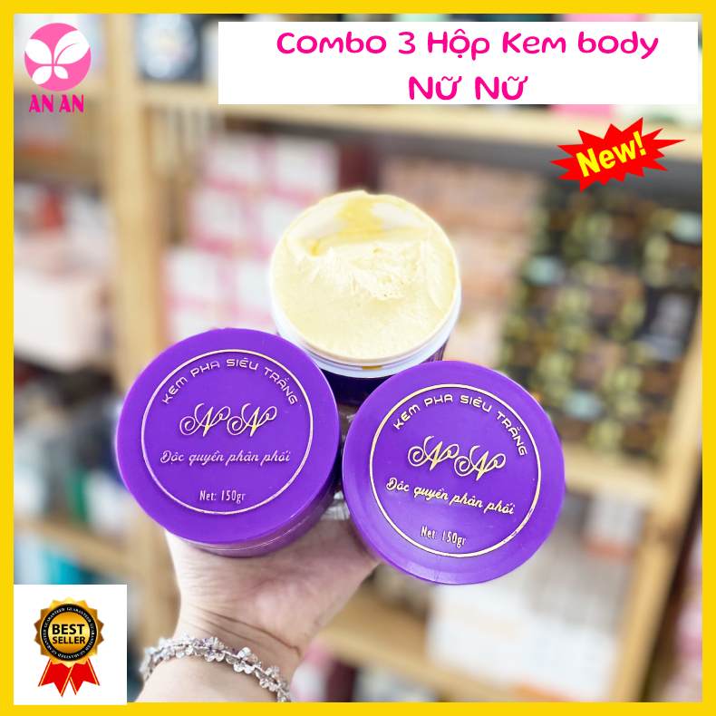 Combo 3 hộp kem Body Nữ Nữ - Kem Body cốt trắng nữ nữ - Siêu trắng - Hàng chính hãng