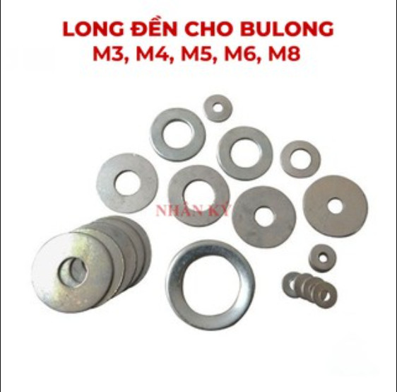 [HCM]Long đền cho Bulong M3 M4 M5 M6 M8 gói 20 cái chất liệu INOX