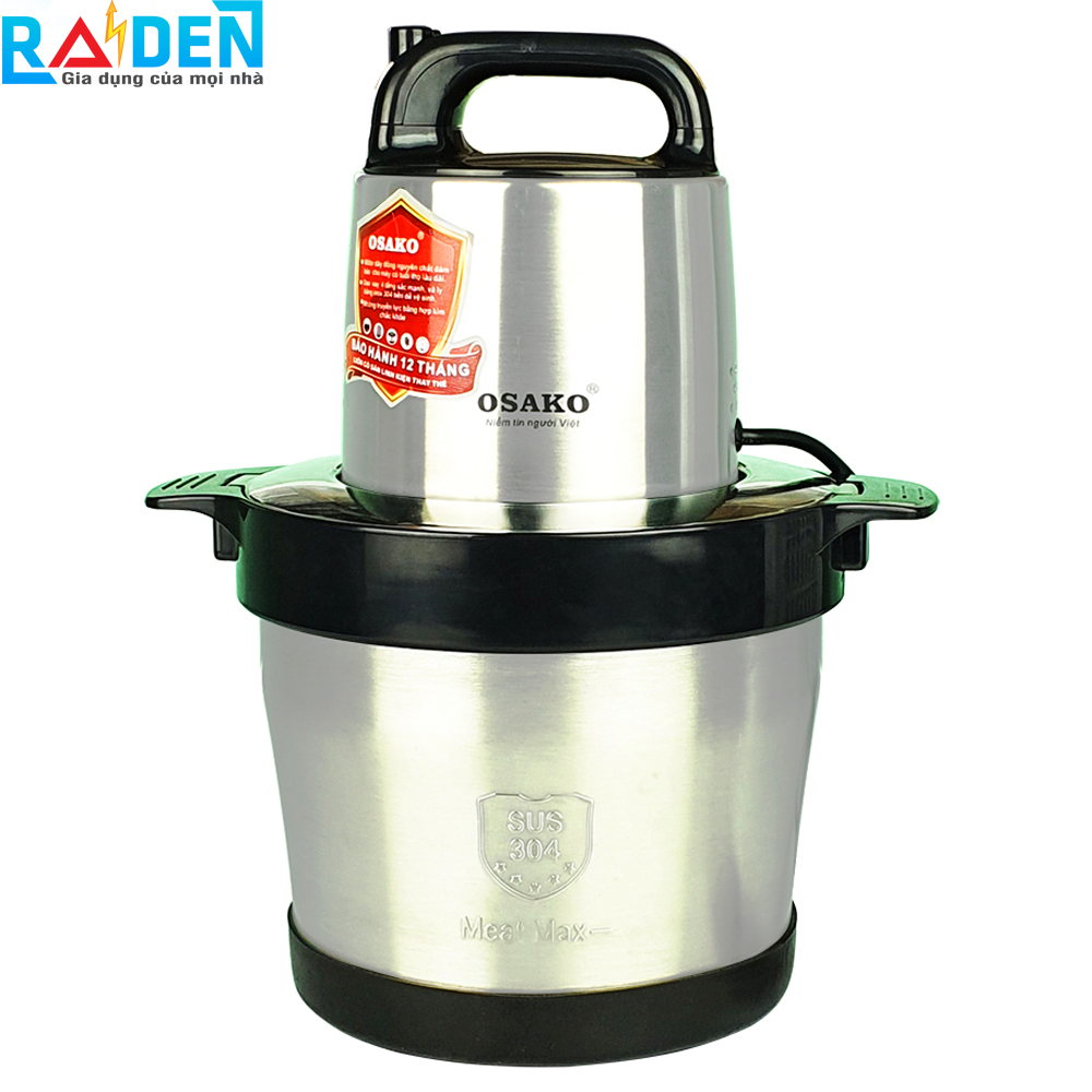 [GIẢM 10% TỐI ĐA 200K] Máy Xay Thịt 6L Osako OST-1020 xay được thịt cá, xay gia vị, làm giò chả với số lượng lớn, thích hợp cho quán