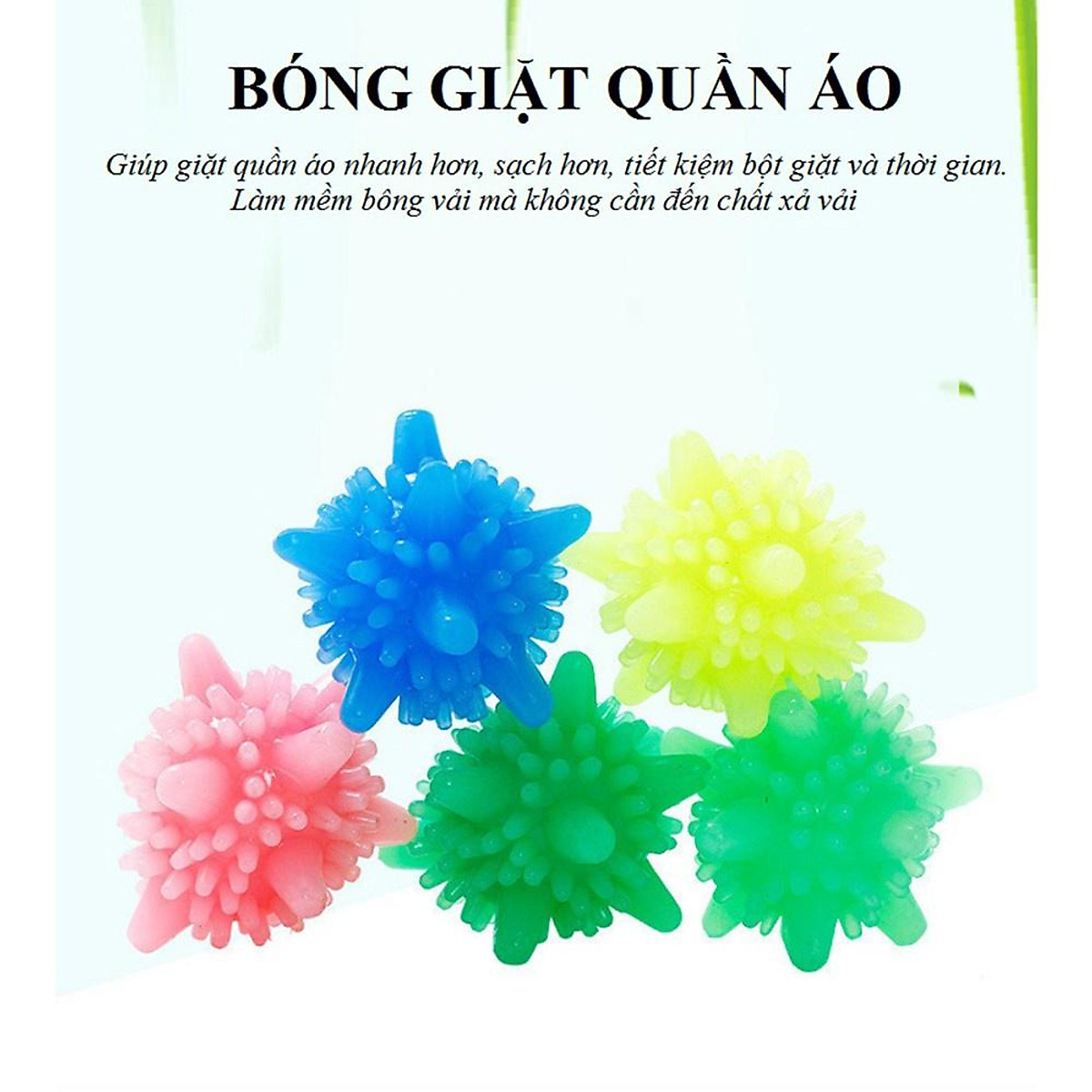 3 BÓNG GIẶT QUẦN ÁO - MỀM CHỐNG RỐI - LÀM THẲNG QUẦN ÁO TIỆN DỤNG - TRỢ THỦ SỐ 1 CHO MÁY GIẶT