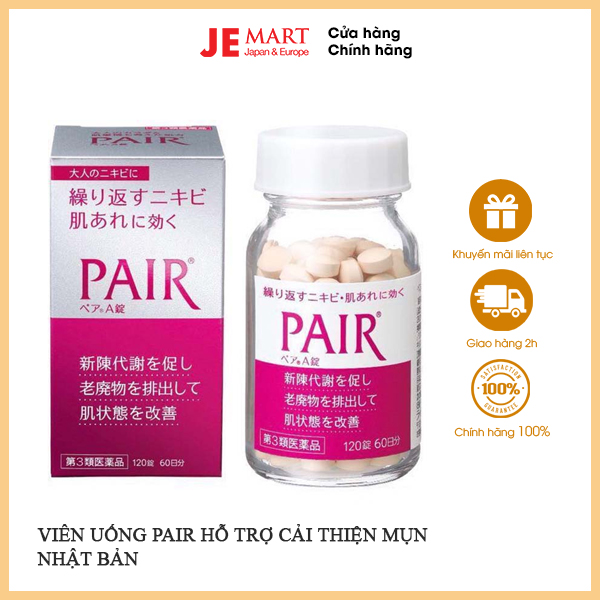 Hộp viên uống tr,ị mụn Pair 120 viên Nhật Bản