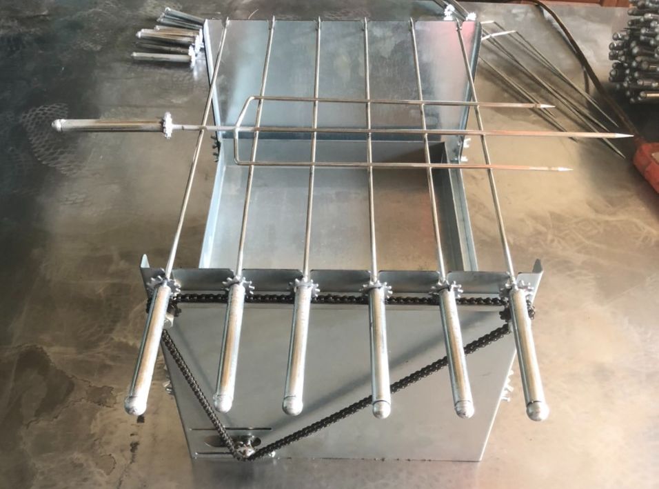 Bếp nướng than hoa tự quay gấp gọn pro