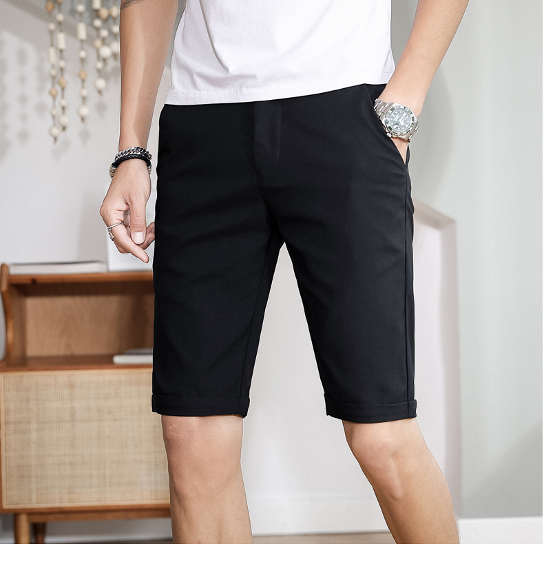 Quần Kaki nam quần lửng ngắn khóa kéo Short Kaki Nam co giãn