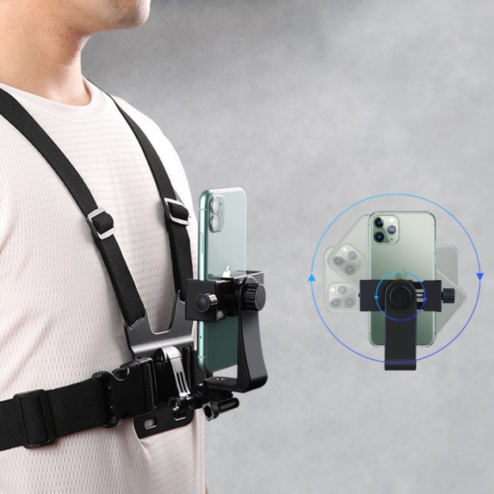 Bộ dây đeo ngực cho điện thoại, gopro action cameras
