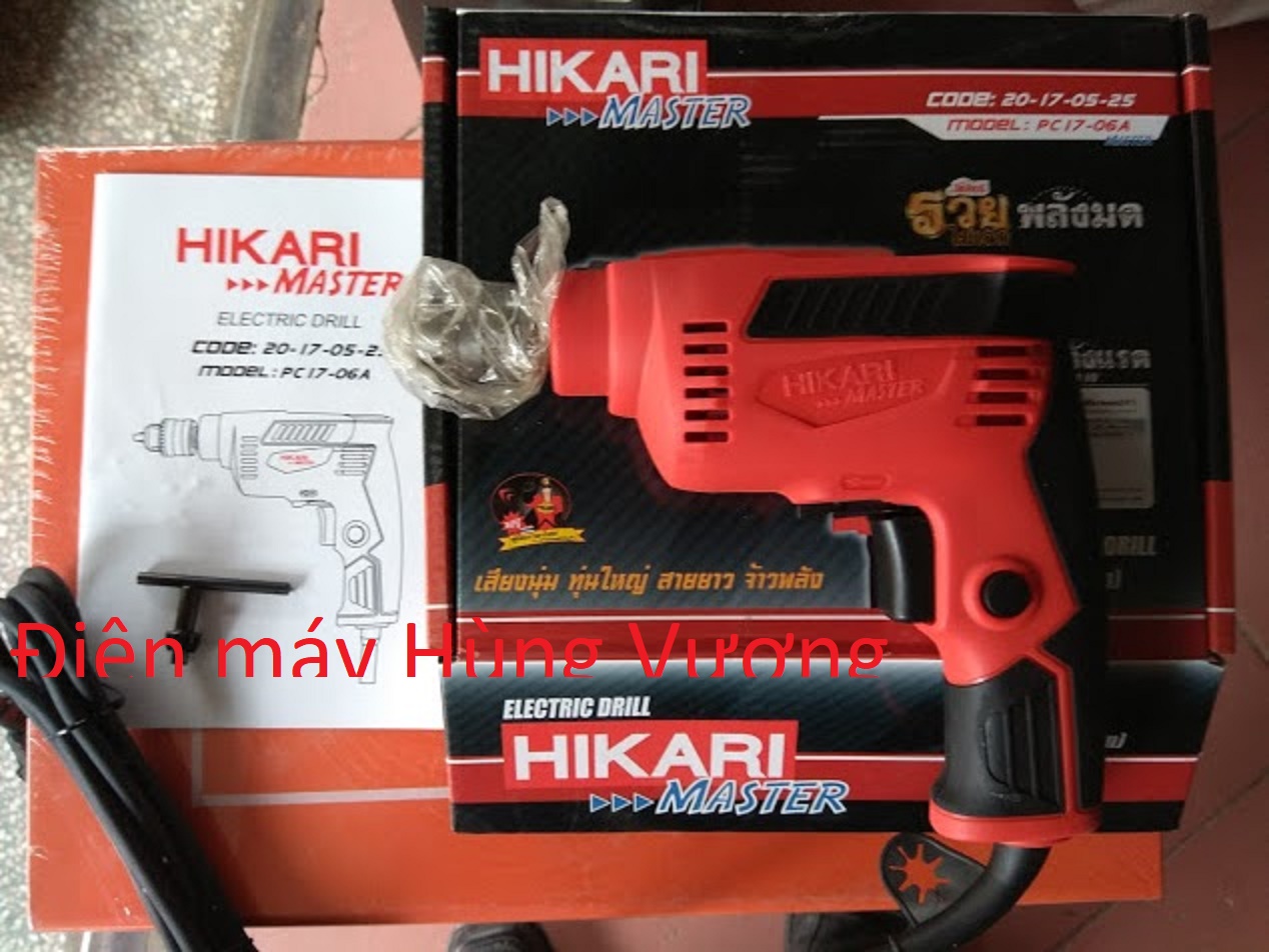 Máy khoan sắt hikari pc17-06a thái lan màu đỏ