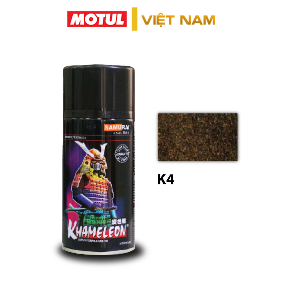 Sơn Samurai xanh 3D K4/T808 chính hãng, sơn xe máy ánh xanh 300ml kháng xăng, chống nứt nẻ tiện dụng