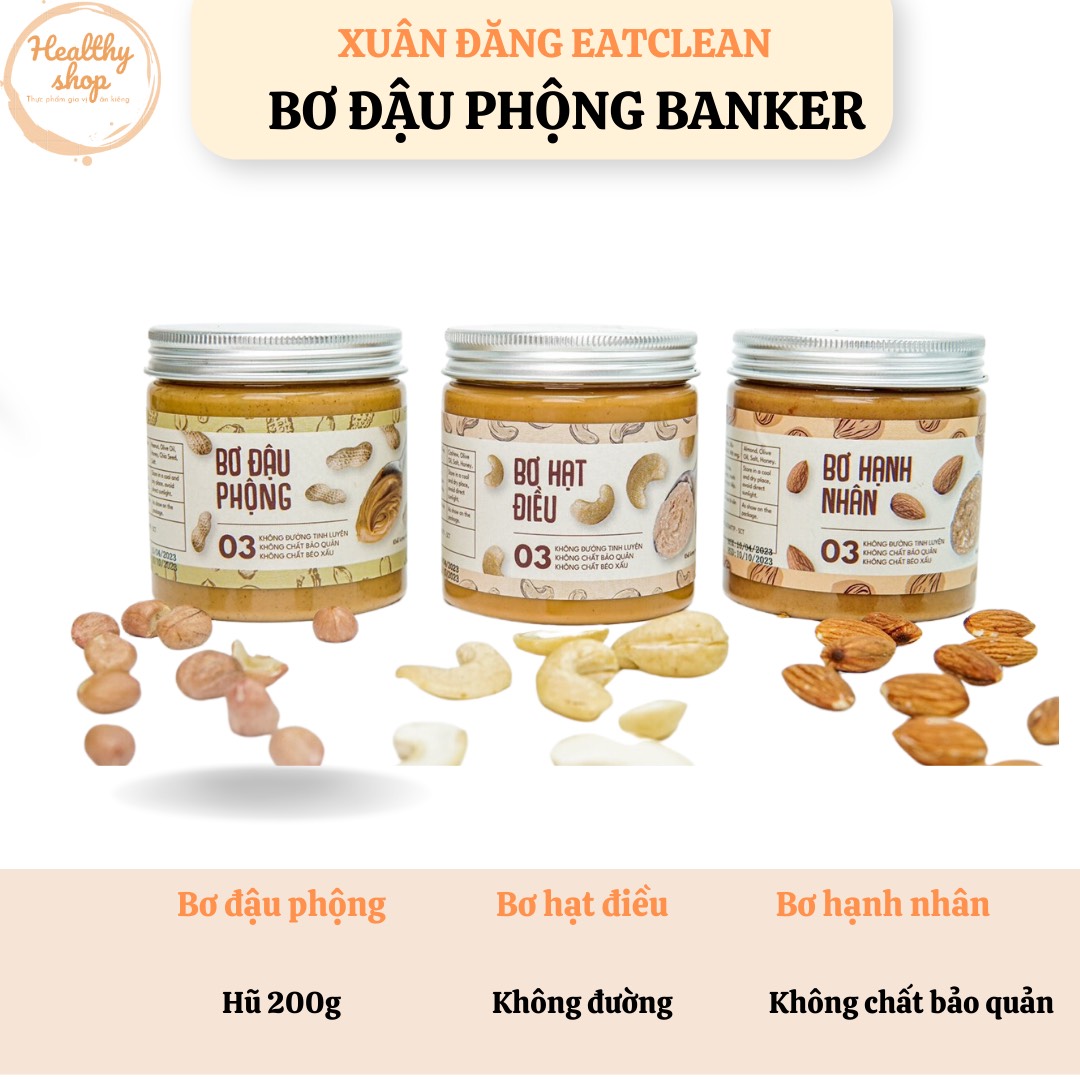 Bơ đậu phộng eatclean không đường 200gr baker banking